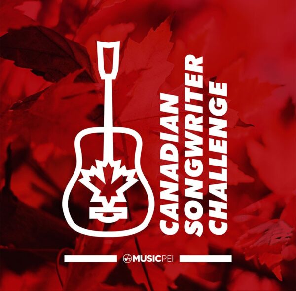 Canadian Songwriter Challenge logo on red maple leaves